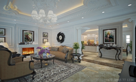 Thiết kế nội thất biệt thự tân cổ điển Vinhomes Riverside Hoa Anh Đào