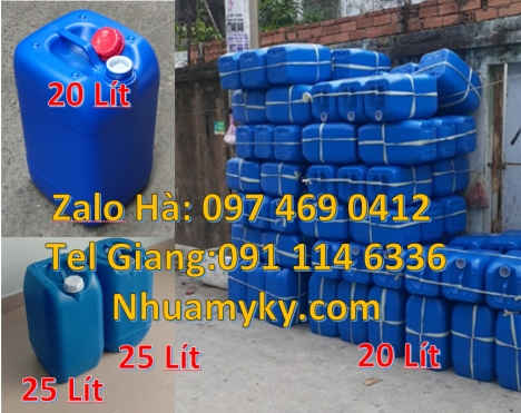 Can nhựa cao cấp 30l Can 25đựng hóa chất, can 20l giá rẻ, can 25l trắng, can 20 lít tròn đựng nước