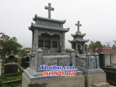 118 đăk lắk lăng mộ công giáo đẹp - mồ mả để cốt bằng đá