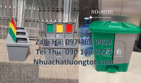 Nơi bán Thùng Rác 2 Ngăn giá rẻ, Thùng rác 2 ngăn đạp chân,  Thùng rác 2 ngăn 40L uy tín, thùng đựng