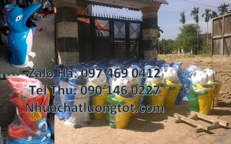 Sọt rác cá chép, sọt rác gấu trúc, sọt rác mickey, Thùng rác cá heo. Thùng rác hình con cá