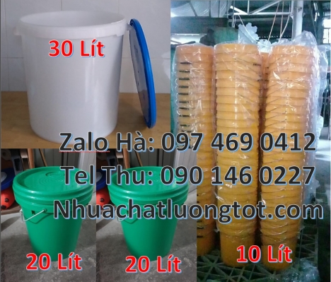 thùng sơn 5l đựng bột ngô, thùng nhựa 22l đựng nước Nơi bán Vỏ thùng 10 lít, Vỏ thùng nhựa 18