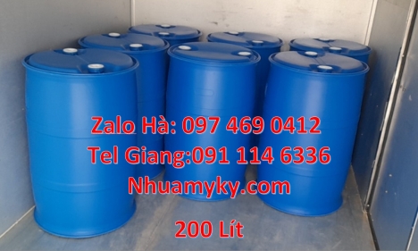 Thùng phuy 220 lít nắp kín đựng hóa chất Thùng phuy 220 lít nắp mở đựng bột ngô. Thùng Phuy 120 lít