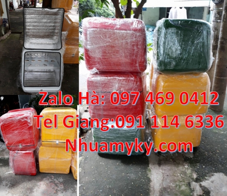 Giá thùng nhựa giao hàng, Thùng giữ nhiệt xe máy, Thùng giao hải sản, Thùng giao bia ướp lạnh, Thùng