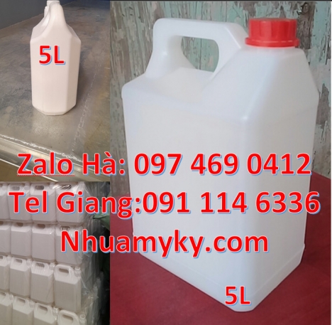 can nhựa, Can nhựa rẻ, Can 1l chia vạch, Can 2l vuông, can 4l tròn, can 5l vuông, Can dẹp 0.5L đựng