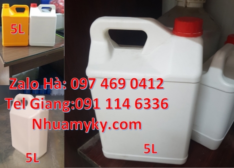 can nhựa, Can nhựa rẻ, Can 1l chia vạch, Can 2l vuông, can 4l tròn, can 5l vuông, Can dẹp 0.5L đựng