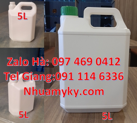 can nhựa, Can nhựa rẻ, Can 1l chia vạch, Can 2l vuông, can 4l tròn, can 5l vuông, Can dẹp 0.5L đựng