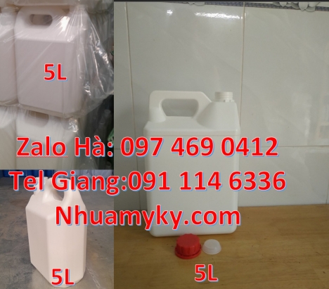 can nhựa, Can nhựa rẻ, Can 1l chia vạch, Can 2l vuông, can 4l tròn, can 5l vuông, Can dẹp 0.5L đựng