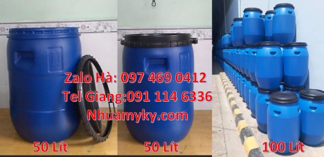 Thùng phuy 220 lít nắp kín đựng hóa chất Thùng phuy 220 lít nắp mở đựng bột ngô. Thùng Phuy 120 lít