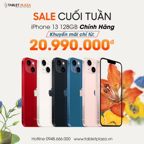 Cuối tuần sale tưng bừng iphone 13 siêu hấp dẫn tại Tablet Plaza
