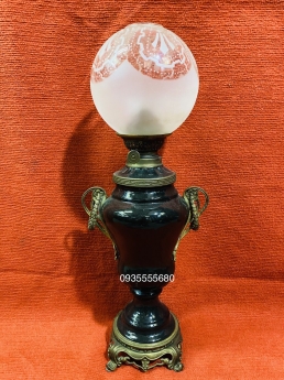 Giao lưu em đèn dầu gốm đồng