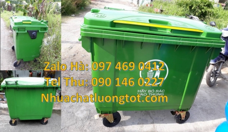 Xe thu gom rác đẩy tay, Thùng rác, Các loại xe thu gom rác, Xe chở rác 1000l giá rẻ, Xe rác nhựa com