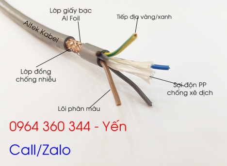 Cáp điều khiển bọc nhiễu SH-500 2g0.5MM Altek Kabel
