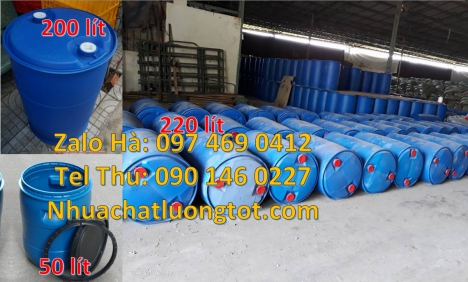 Thùng Phuy 50 Lít, Phuy nhựa 120 lít, Phuy nhựa 150 lít nắp mở Thùng phi 220l nắp kín, Thùng phuy nh