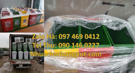 thùng rác 3 ngăn composite, Thùng rác 3 ngăn dùng trong trường  học, thùng rác 3 ngăn giá rẻ, Thùng