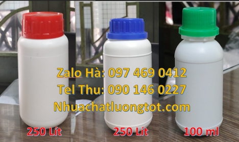 chai nhựa nắp vặn,  Chai nhựa 30 ml trắng đục, chai nhựa 30 ml, chai hóa chất hdpe, Chai nhựa 250 ml