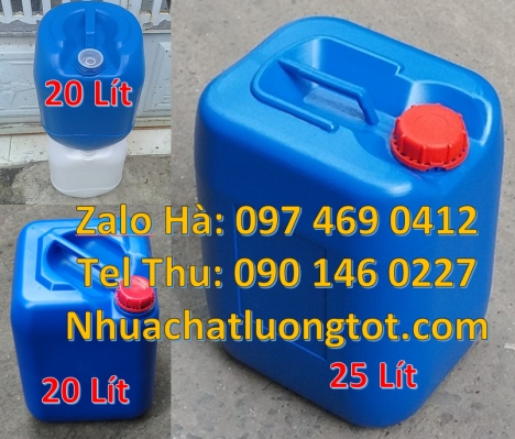 Can dẹp 30l đựng sữa tươi, Can nhựa 20l hdpe, Can nhựa 25 lít đựng nông dược. Can 10 đựng axit. Can