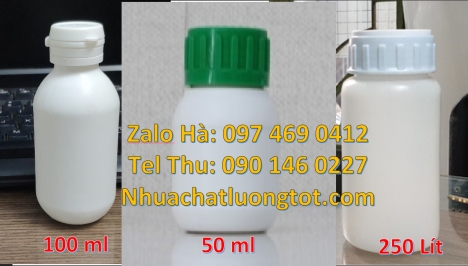 chai nhựa nắp vặn,  Chai nhựa 30 ml trắng đục, chai nhựa 30 ml, chai hóa chất hdpe, Chai nhựa 250 ml