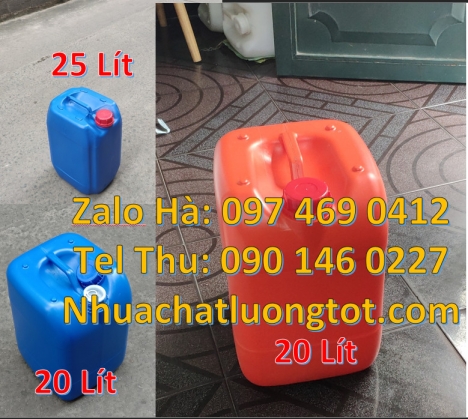 Can dẹp 30l đựng sữa tươi, Can nhựa 20l hdpe, Can nhựa 25 lít đựng nông dược. Can 10 đựng axit. Can