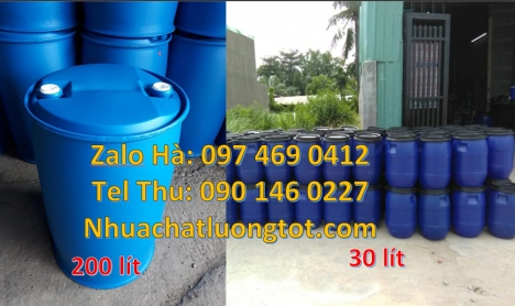 Thùng Phuy 50 Lít, Phuy nhựa 120 lít, Phuy nhựa 150 lít nắp mở Thùng phi 220l nắp kín, Thùng phuy nh