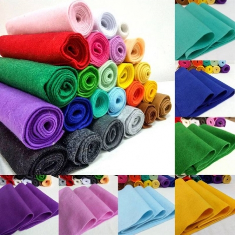 Vải dạ, vải nỉ cứng, vải nỉ màu sắc tươi tắn