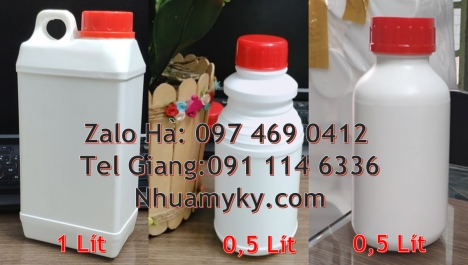 Chai nhựa đựng thuốc thú y, chai nhựa đựng thuốc thủy sản, chai nhựa đựng nông dược, chai nhựa nắp g