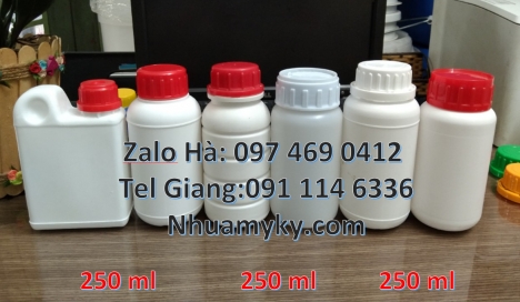 chai nhựa 250 ml đựng kem dưỡng thể, chai nhựa pet 30 ml, chai nhựa 50ml đựng axit, chai nhựa 100ml