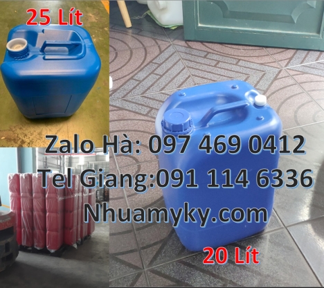 can 20 lít tròn đựng nước khoáng, can 30l đựng hóa chất can 10l dẹp đựng axit, Can 25l đựng phân bó