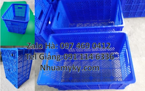 sóng nhựa hở, sóng hở 4t5, sóng nhựa công nghiệp Rổ nhựa đựng trái cây, thùng nhựa đựng hải sản, Só