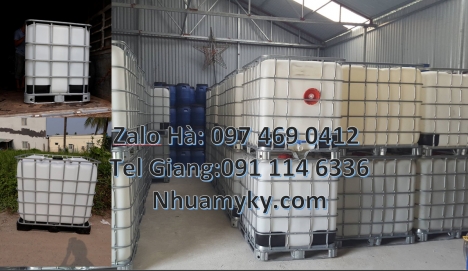 tank nhựa 1000l đựng bột giặt thùng nhựa 1000L đựng axit, bồn đựng dầu nhớt 1000L, Tank nhựa trắng
