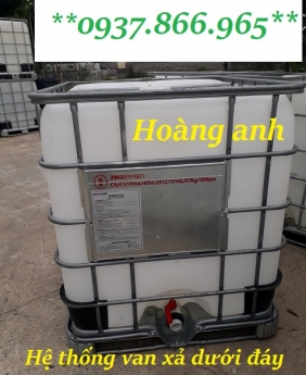 Giá tank nhựa đựng thực phẩm, bồn nhựa 1000l dùng trong nhà máy, bồn nhựa IBC 1m3