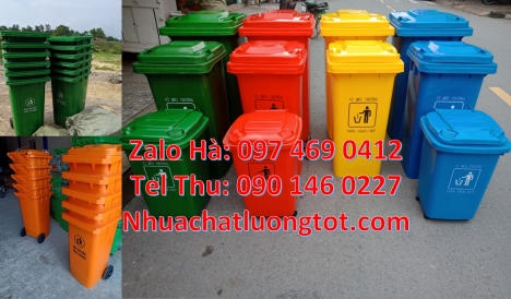 thùng rác 120l Composite, thùng đựng rác 240l nắp hở, Thùng rác 60l nắp bập bênh, Thùng rác 80