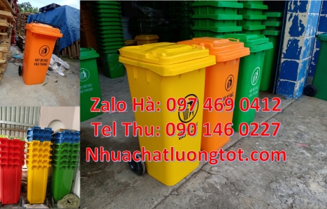 thùng rác 120l Composite, thùng đựng rác 240l nắp hở, Thùng rác 60l nắp bập bênh, Thùng rác 80