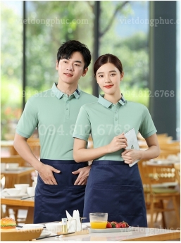 Đồng phục nhà hàng ăn uống trẻ trung, bền đẹp - Miễn phí thiết kế