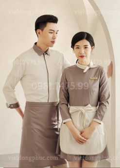 Đồng phục nhà hàng ăn uống trẻ trung, bền đẹp - Miễn phí thiết kế