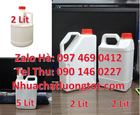can 5l quay xéo đựng cồn công nghiệp, Can nhựa 1 lít vuông, can 1l vuông Can 2l đựng nước xả vải, ca