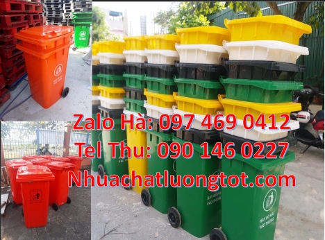 thùng rác 120l Composite, thùng đựng rác 240l nắp hở, Thùng rác 60l nắp bập bênh, Thùng rác 80