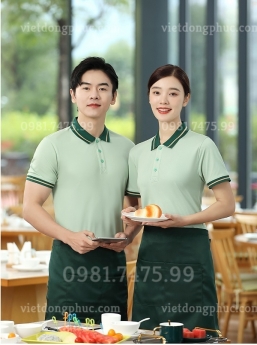 Đồng phục nhà hàng ăn uống trẻ trung, bền đẹp - Miễn phí thiết kế