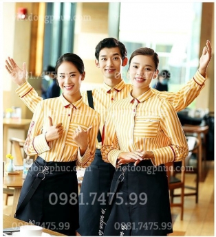 Đồng phục nhà hàng ăn uống trẻ trung, bền đẹp - Miễn phí thiết kế