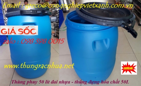 thùng phuy nhựa 50 lít