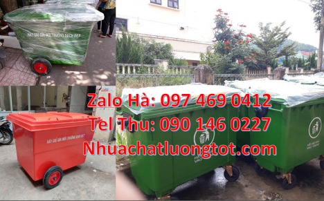 bán sỉ xe rác 660l Xe rác nhựa composite, Xe gom rác 660l, xe gom rác thải 1000l, Xe chở rác công ng