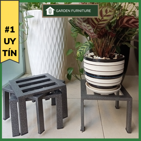 Kệ cây cảnh trong nhà tiện lợi, đôn cây cảnh, đôn chân sắt 20x20x15cm,nhiều công dụng sơn tĩnh điện
