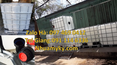 Tank nhựa 1000L giá sỉ, bồn nhựa ibc, nơi bán Bồn 1000L, bán thùng nhựa 1000l, bồn nhựa 1000l trắng,