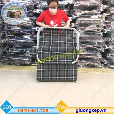 Giường gấp vải bạt lưới thoáng tại hà nội- freeship + tặng gối, bịt mắt ngủ