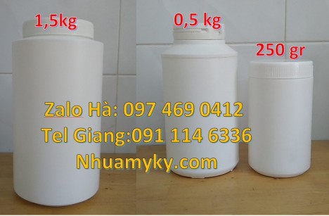 Hũ 50 gr đựng hóa chất, hũ 50gr đựng hóa chất, hũ 200gr meizan, hũ tròn cao 200g, hũ 250 gram đựng a