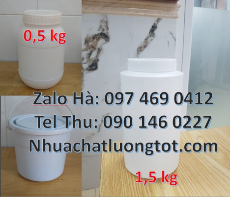 Hũ nhựa trắng 100g đựng hóa chất, Hũ đựng mật ong chúa 200 gram,  hũ 250 gram đựng xí muội, bán sỉ h