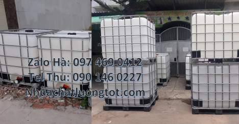 Tank nhựa trắng 1 khối, tank nhựa cũ 1000l, sỉ lẻ bồn ibc 1000 lít, bồn ibc 1 khối màu trắng, Tank i