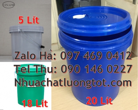 thùng nhựa, vỏ thùng đựng sơn nước Thùng nhựa vuông giá rẻ, Vỏ thùng đựng sơn 10 lít, Thùng nhựa