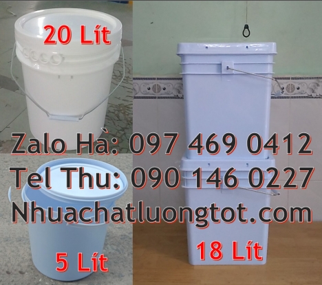 thùng nhựa, vỏ thùng đựng sơn nước Thùng nhựa vuông giá rẻ, Vỏ thùng đựng sơn 10 lít, Thùng nhựa