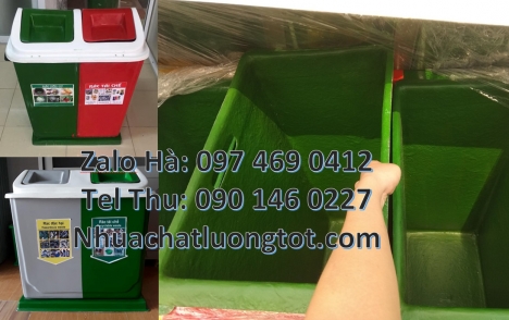 Thùng rác 2 ngăn nắp lật, Thùng rác 3 ngăn bập bênh, Nơi bán Thùng Rác 2 Ngăn giá rẻ, Thùng rác 2 ng